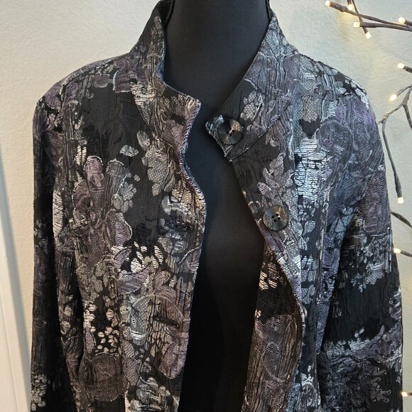 Chico's Jackets & Blazers - Chico's Size 2 Blazer - Purple/Black/Grey - Pre-owned